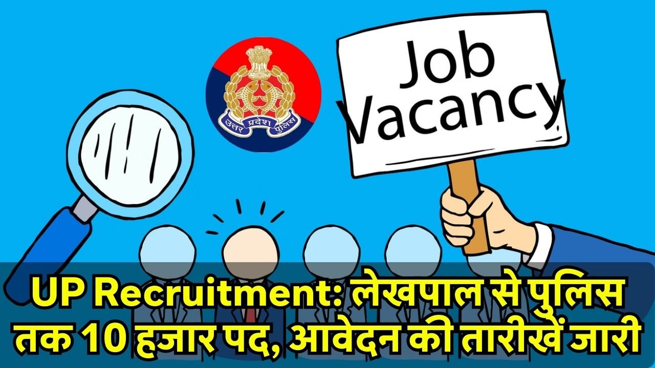 UP Recruitment: लेखपाल से पुलिस तक 10 हजार पद, आवेदन की तारीखें जारी