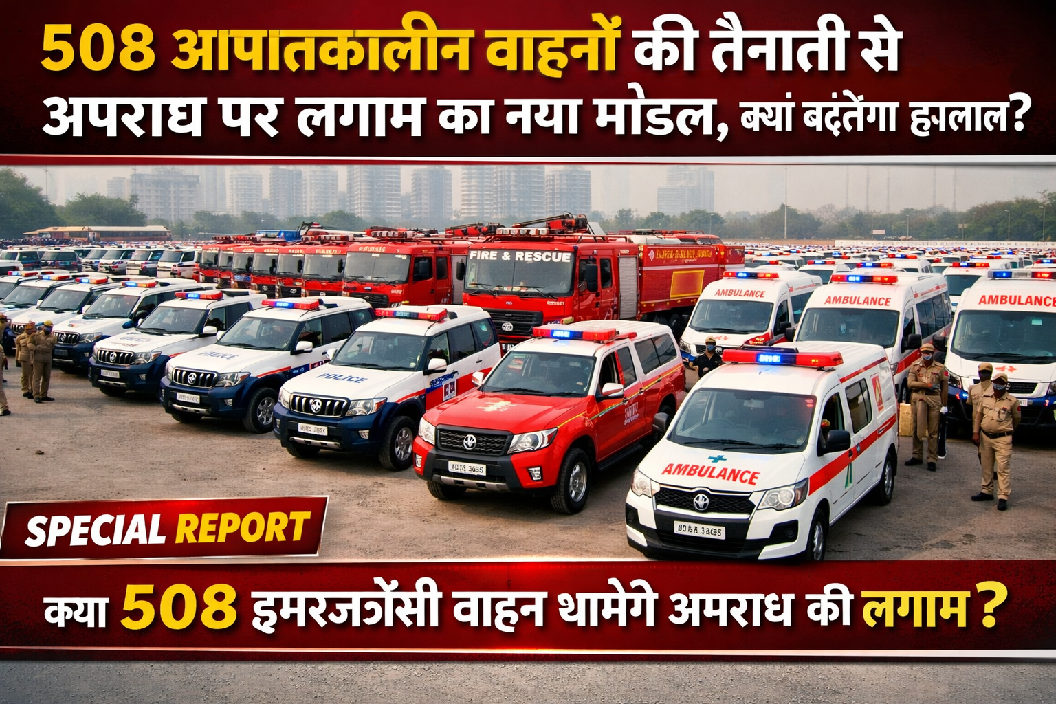 508 आपातकालीन वाहनों की तैनाती से अपराध पर लगाम का नया मॉडल क्या बदलेगा हालात
