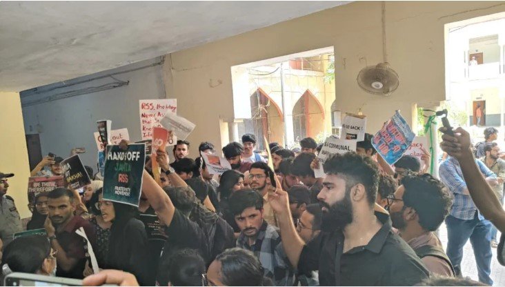 जामिया में RSS कार्यक्रम पर बवाल AISA विरोध से कैंपस में तनाव बढ़ा