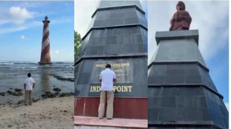 इंदिरा प्वाइंट पर राहुल गांधी का ऐतिहासिक दौरा वीडियो सोशल मीडिया पर वायरल